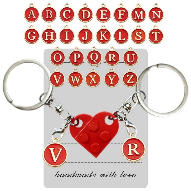 Keychain heart with letters