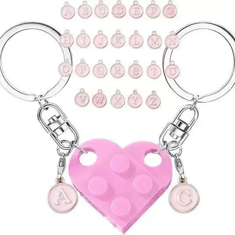 Keychain heart with letters