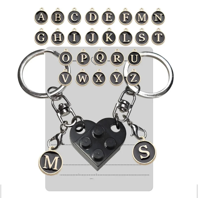Keychain heart with letters